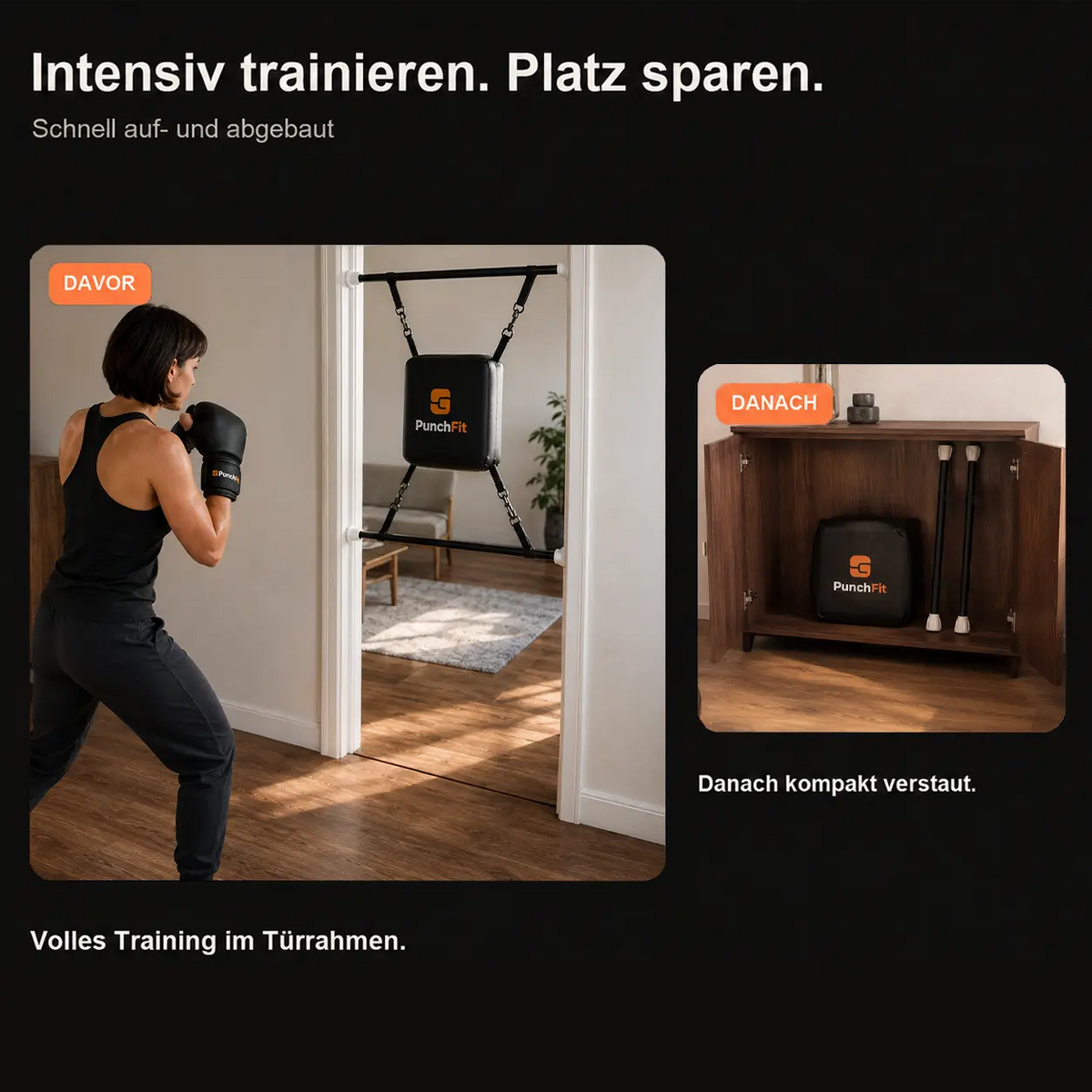 PunchFit Boxsack für den Türrahmen Platzsparend.webp